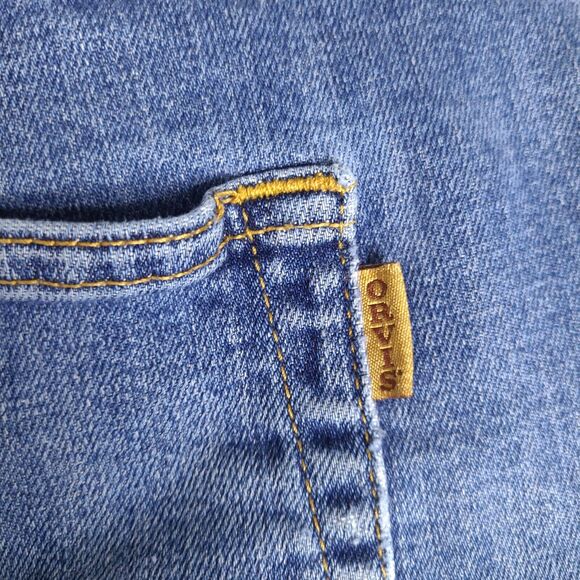 Orvis Jeans Mens 41 x 28.5 Blue Denim Straight Leg Distressed Cotton Blend - Picture 12 of 16